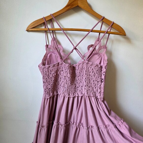 NWT ZENANA BOUTIQUE PINK LACED BRALETTE MINI DRESS SIZE LARGE - Picture 3 of 16